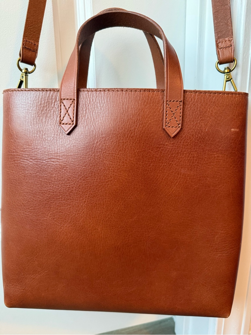 Madewell Brown Leather Crossbody Tote - Picture 16 of 16